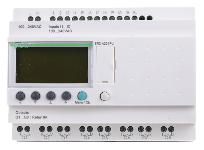 Schneider Electric Zelio Logic Smart Series Logic Module, 120 V ac, 240 V ac Supply, Relay Output, 12-Input, Discrete