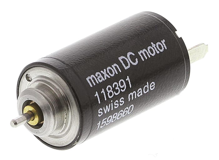 Moteur à courant continu Maxon, 12 V c.c., 0,75 W, 11600 tr/min, dia. de l'arbre 1mm