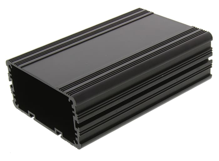 Caja para instrumentación RS PRO de Aluminio Anodizado Negro, , ventilada, 125 x 81.4 x 40mm