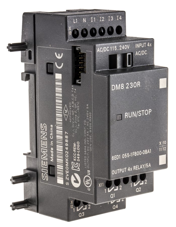 Rozšiřující modul, řada: LOGO! 8 4 x vstup, počet výstupů: 4 100 → 240 V AC, 90 x 36 x 55 mm Rozšíření I/O