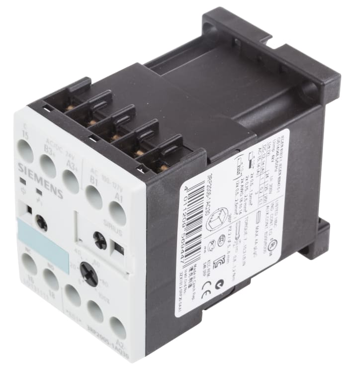 Siemens DIN Rail Mount Timer Relay, 100 → 127 V ac, 24V ac/dc, 1-Contact, 0.05 → 100 h, 0.05 → 100