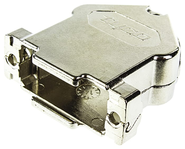 Capot Sub-D TE Connectivity série Amplimite HD-20, 15 contacts, en Gadolinium - Zinc boîtier A Coudé  avec Serre-câble