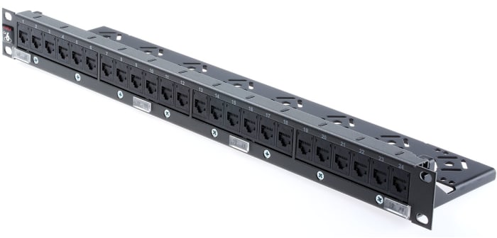 Molex Premise Networks PowerCat Series Cat6 24 Port RJ45 RJ Patch Panel UTP 1U Grey