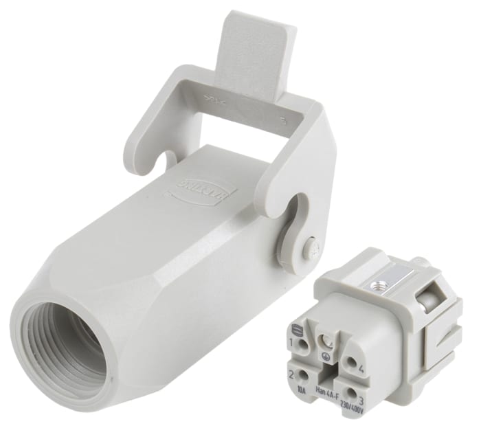 Connecteur industriel HARTING série Han A, 4 + PE Contacts , 10A