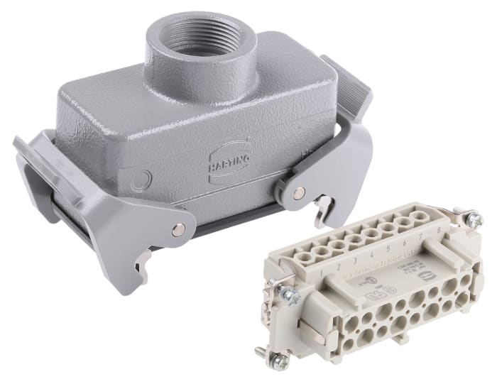 HARTING Quick Lock Connector Set, 16 Way, 16A, Female, Han E, 500 V