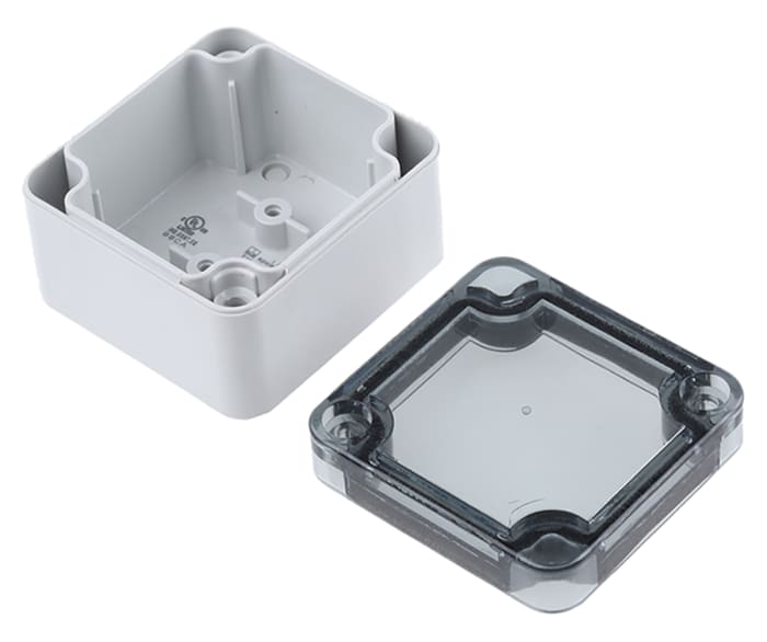 Spelsberg TK PC Series Grey Polycarbonate Enclosure, IP66, Transparent Lid, 52 x 50 x 35mm