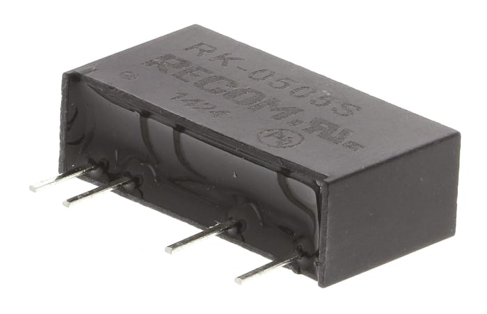 Recom RK DC-DC Converter, 5V dc/ 200mA Output, 4.5 → 5.5 V dc Input, 1W, Through Hole, +85°C Max Temp -40°C Min