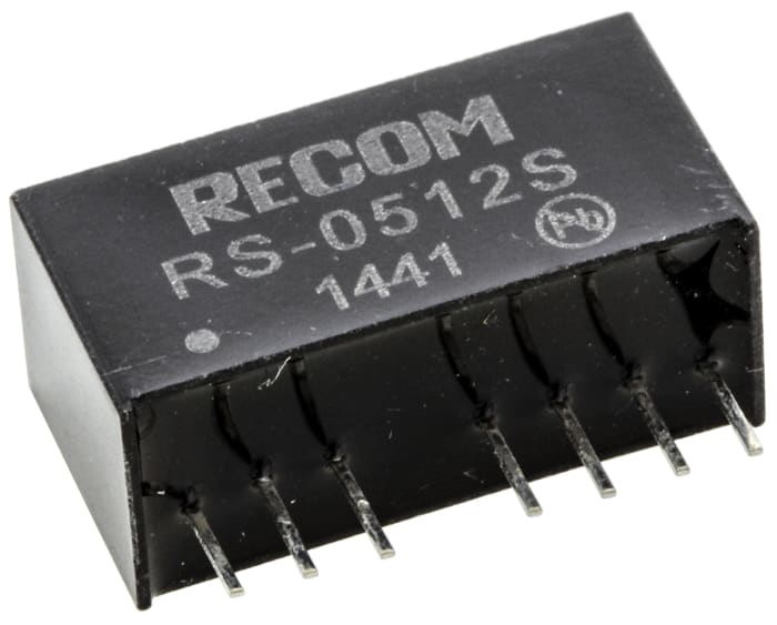 Recom RS DC-DC Converter, 12V dc/ 166mA Output, 4.5 → 9 V dc Input, 2W, Through Hole, +85°C Max Temp -40°C Min