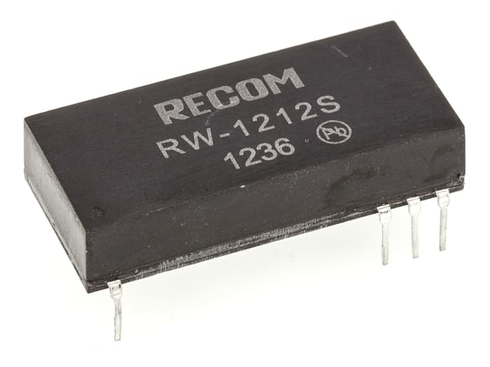 Recom İzoleli DC-DC Dönüştürücüsü, 9 → 18 V dc / 12V dc, 3W, G/Ç İzolasyonu: 500V ac