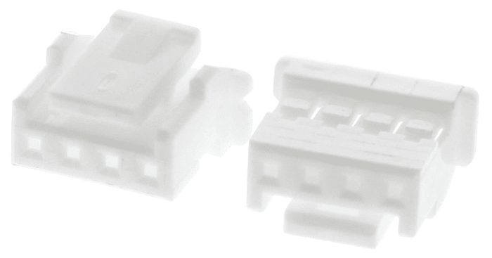 JST, PA Female Connector Housing, 2mm Pitch, 4 Way, 1 Row