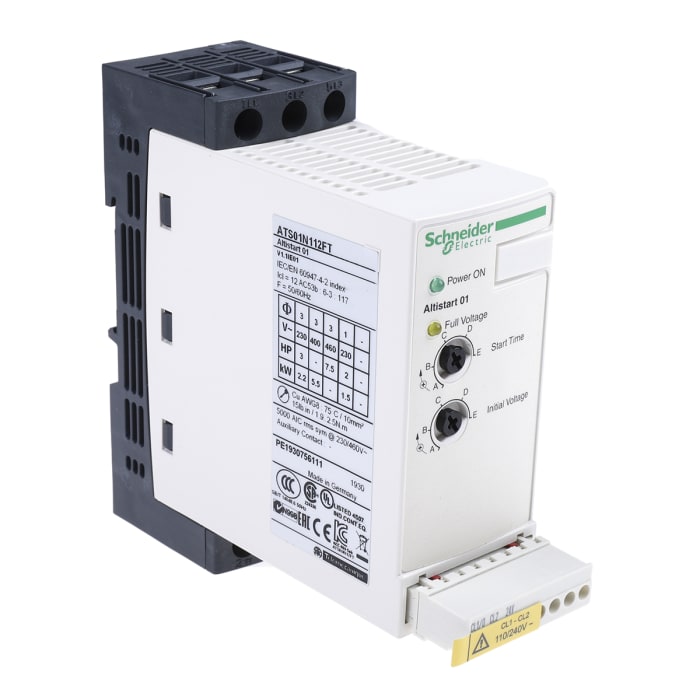 Arrancador suave Schneider Electric ATS01, 12 A, 480 V ac, 5,5 kW, trifásico, IP20