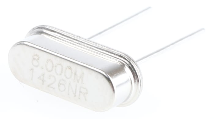Quartz HC-49-4H IQD 8MHz Traversant 2 broches, 30pF