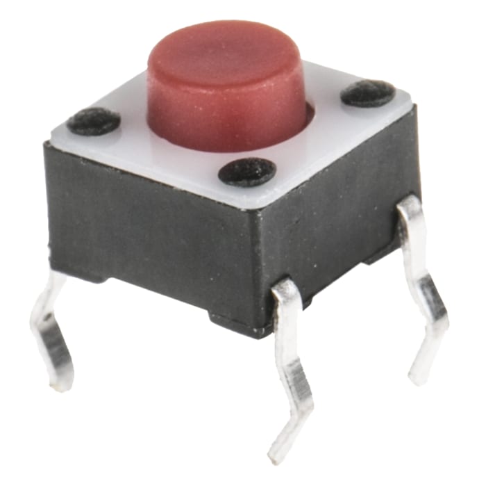 Interrupteur tactile TE Connectivity CMS, SPST, 6 x 6 x 5mm, Bouton