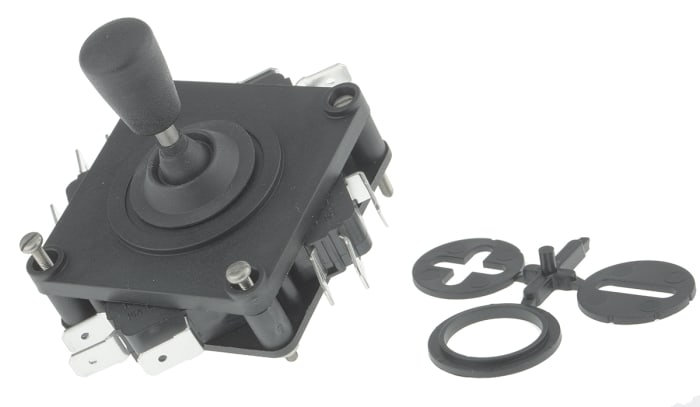 Joystick (Kumanda Kolu), 2 Açılı , Lehimlenebilir Uçlu, IP65, 250 V ac'de 16 A, 250V ac, -20 → +50°C