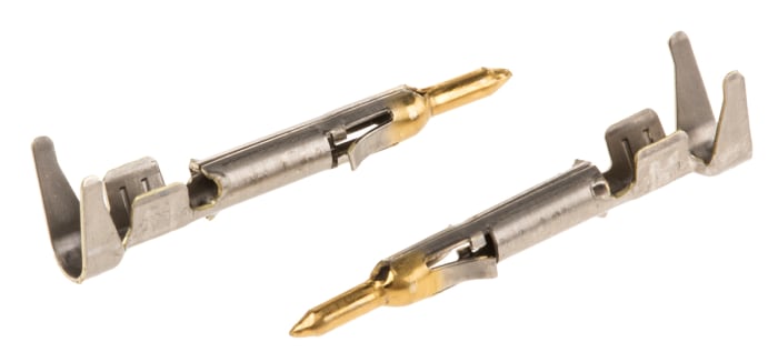 TE Connectivity Mini-Universal MATE-N-LOK Series Male Crimp Terminal, 22 AWG Min Crimp, 18 AWG Max
