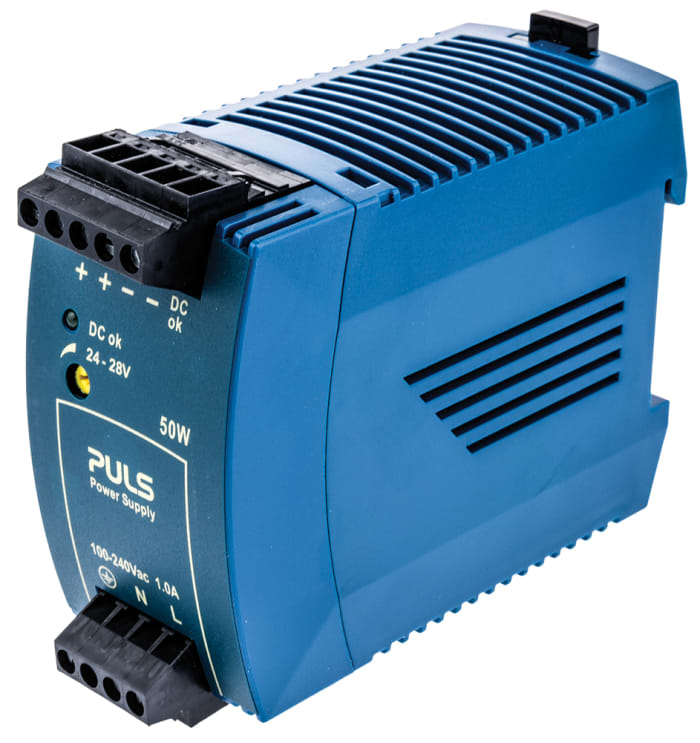 Fuente de alimentación de carril DIN PULS, MiniLine MLY, 1 salida 24V dc 2.1A 50W