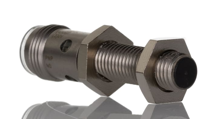 Omron Inductive Threaded Barrel Proximity Sensor, M8, 2 mm Detection, PNP NO, 12 → 24 V dc
