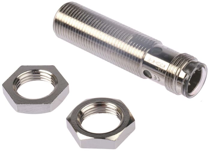 Omron Inductive Threaded Barrel Proximity Sensor, M12, 4 mm Detection, PNP NO, 12 → 24 V dc