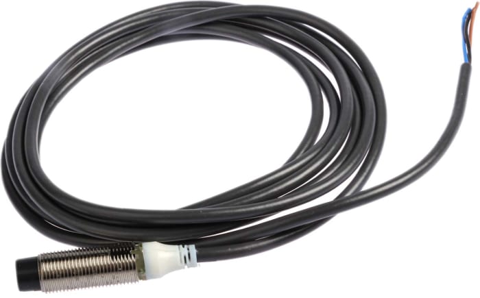 Omron Inductive Threaded Barrel Proximity Sensor, M12, 8 mm Detection, NPN NO, 12 → 24 V dc