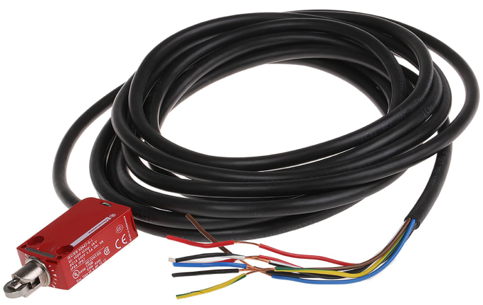 Telemecanique Sensors XCSM Series Roller Plunger Interlock Switch, 2NC/1NO, IP67, IP68, 3P, Metal Housing, 240V ac ac