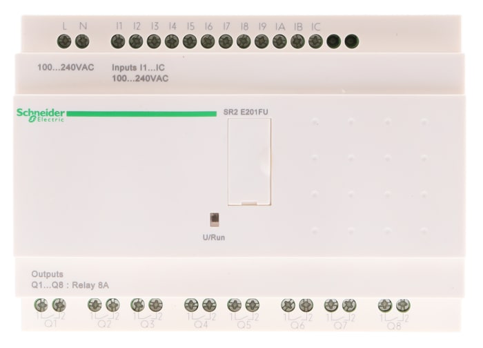 Schneider Electric Zelio Logic Series Logic Module, 100 → 240 V ac Supply, Relay Output, 12-Input, Discrete Input