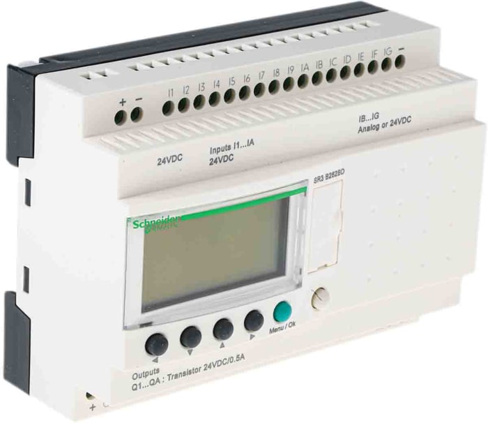Schneider Electric Zelio Logic Series Logic Module, 24 V dc Supply, Transistor Output, 16-Input, Analogue, Discrete