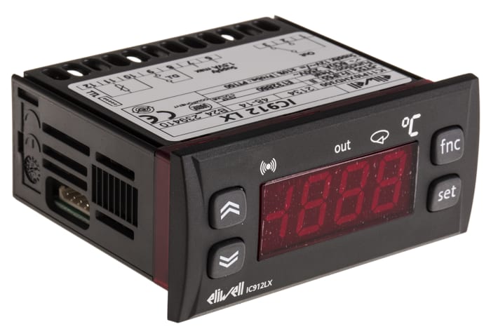 Eliwell On/Off Temperature Controller, 74 x 32mm, RTD Input, 12 V ac/dc Supply