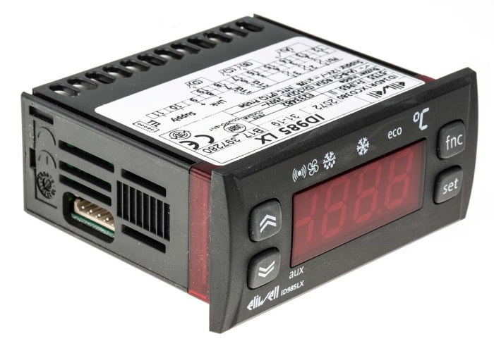 Eliwell ID 985LX Panel Mount On Off Temperature Controller 74 x 32mm 4 Output Relay 12 V ac dc Supply Voltage