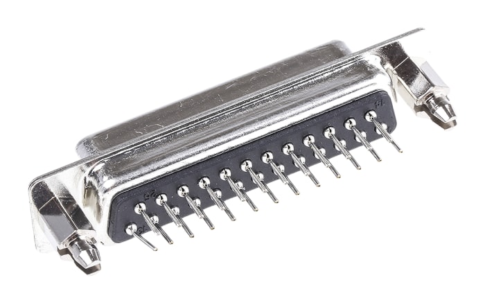 TE Connectivity Amplimite HD-20 25 Way Through Hole D-sub Connector Socket, 2.77mm Pitch, with 4-40 UNC Threaded