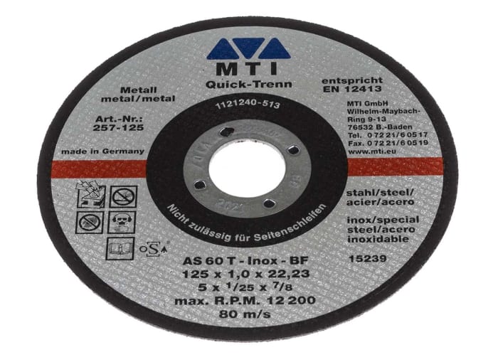 MTI 257-125 Отрезной круг