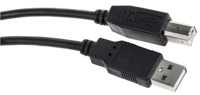 Cable USB RS PRO, long. 4.5m, color Negro