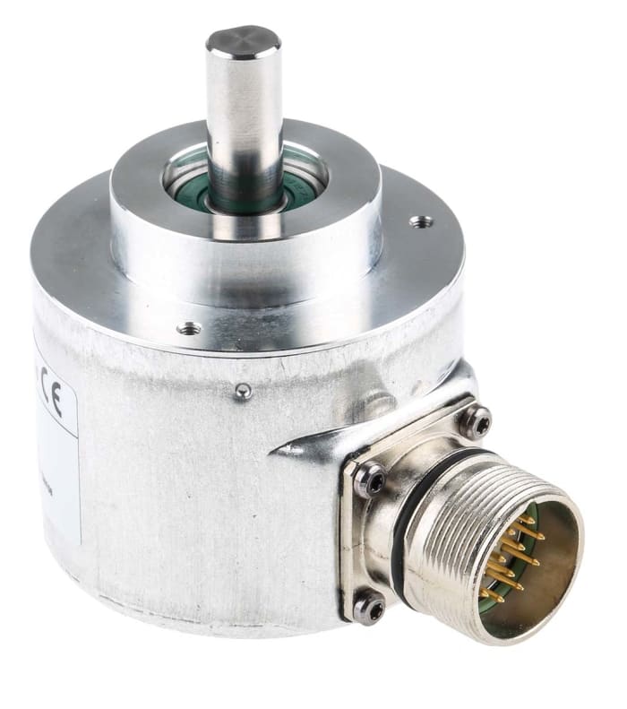 Encoder incremental Baumer serie GI355, 5000 impulsos/rev, 10000rpm máx., salida HTL/Push Pull, con Conector M23, 4,75