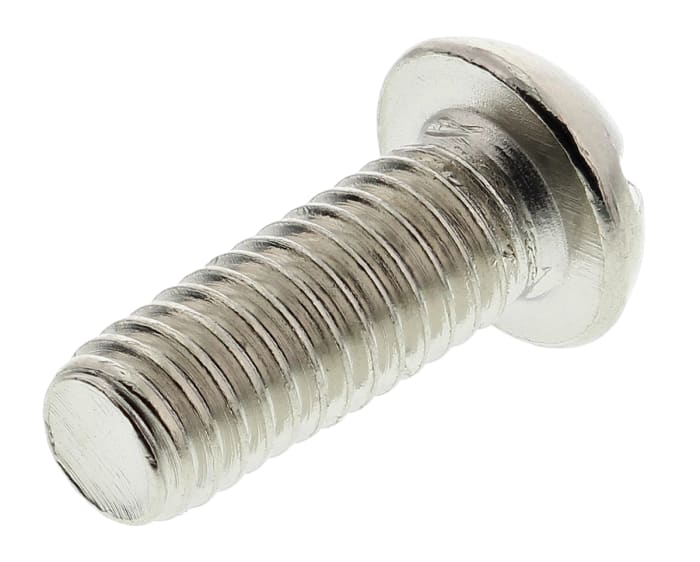 RS PRO Slot 2BA Round Brass Machine Screws BS 57x1/2in