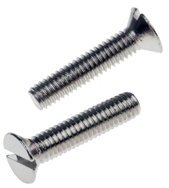 Šroub s nízkou půlkulovou hlavou, Niklování, Mosaz hlavice hlavice se zápustnou, velikost závitu: M3.5 16mm 0.6mm
