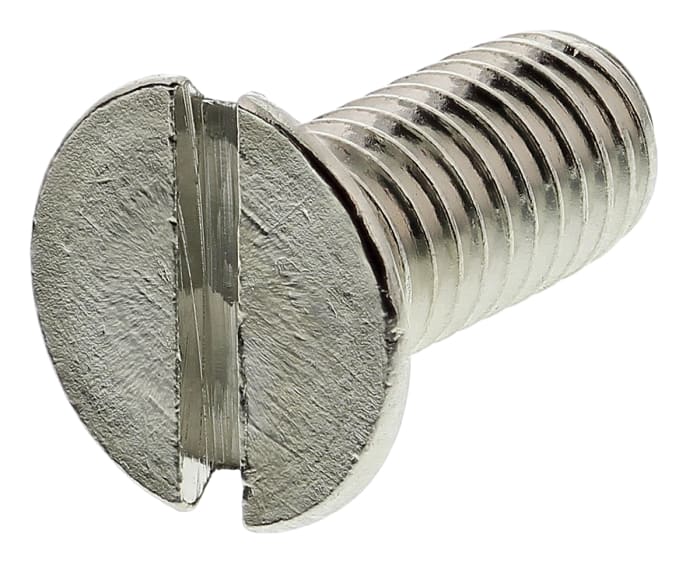 Vis à tête Fraisée  fendue, Laiton, M5, 12.0mm