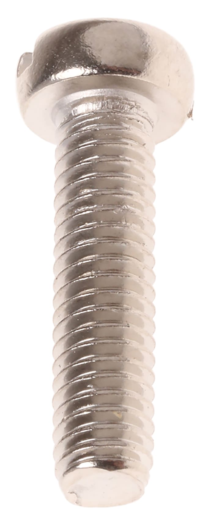 Tornillo de cabeza cilíndrica con huella ranurada RS PRO M4 x 16.0mm, paso de rosca 0.70mm, de Latón chapado en níquel