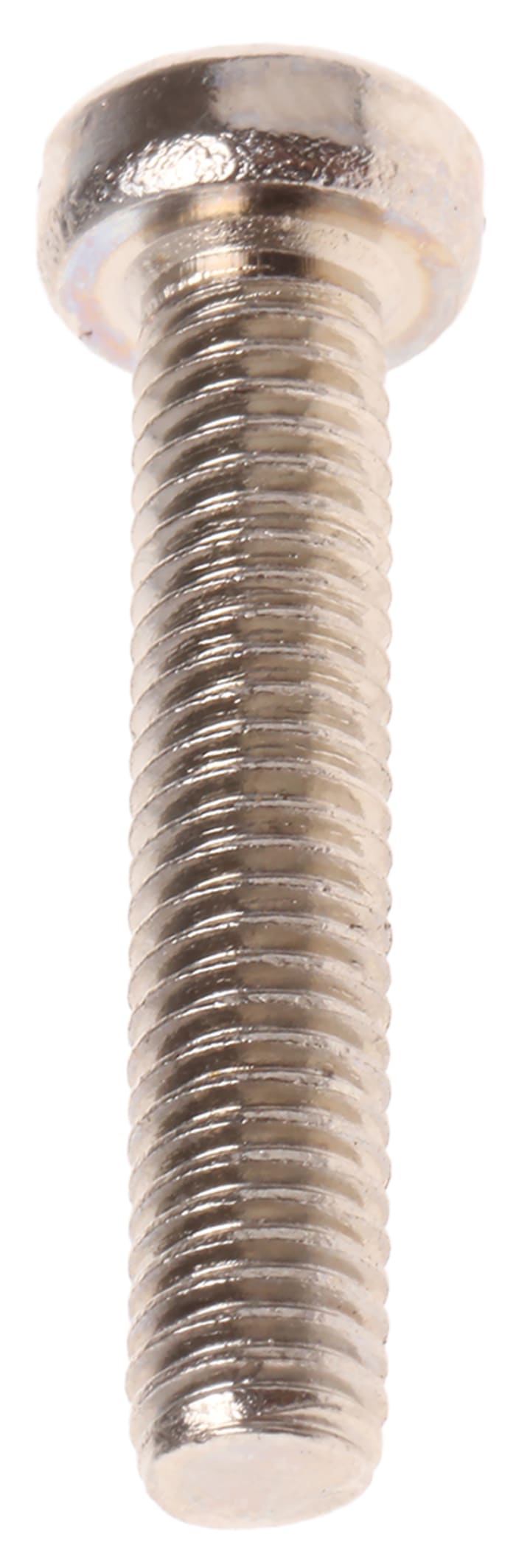 Tornillo de cabeza cilíndrica con huella ranurada RS PRO M5 x 25mm, paso de rosca 0.8mm, de Latón chapado en níquel