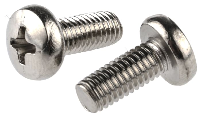 RS PRO Pozi M5 Pan Brass Machine Screws DIN 7985 x 12.0mm