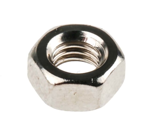 RS PRO, Nickel Plated Brass Hex Nut, DIN 934, M5