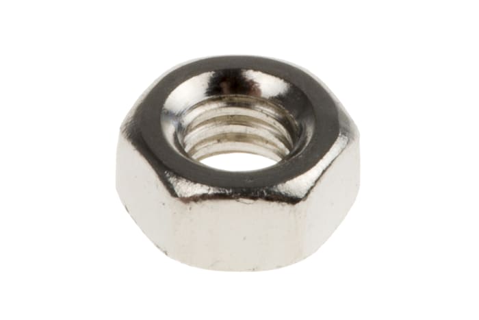 RS PRO, Nickel Plated Brass Lock Nut, BS 57, 6BA