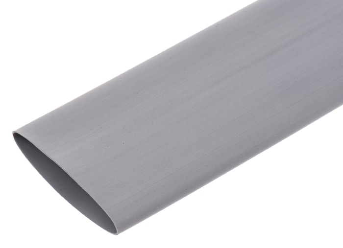 Gaine thermorétractable, Gris Polyoléfine RS PRO, , Rétreint 2:1 Diam. 25.4 mm, Long. 1.2m