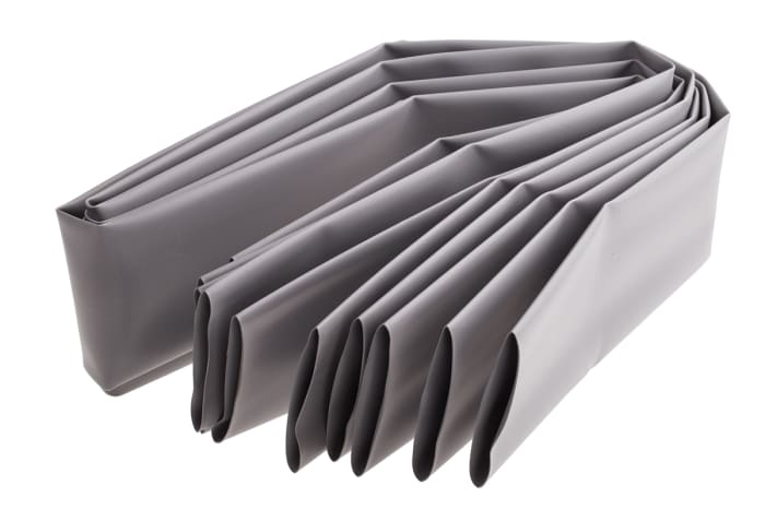 Gaine thermorétractable RS PRO, Diam. 50.8mm, Long. 1.2m, Rétreint 2:1, Gris