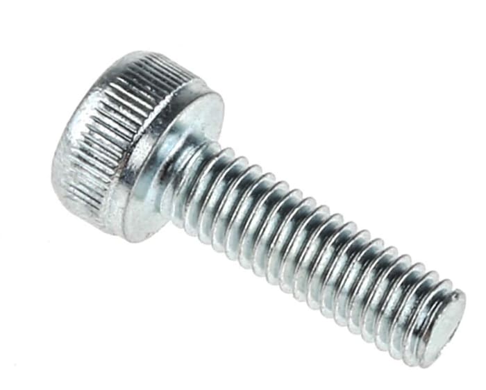 RS PRO Bright Zinc Plated Steel Hex Socket Cap Screw, DIN 912, M3 x 10mm