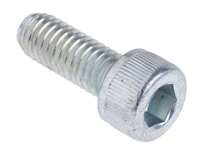 Šroub s vnitřním šestihranem, Ocel, M6, délka: 16mm, Leskle pozinkovaný 1mm