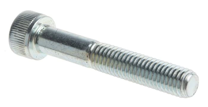 RS PRO Bright Zinc Plated Steel Hex Socket Cap Screw, DIN 912, M8 x 50mm