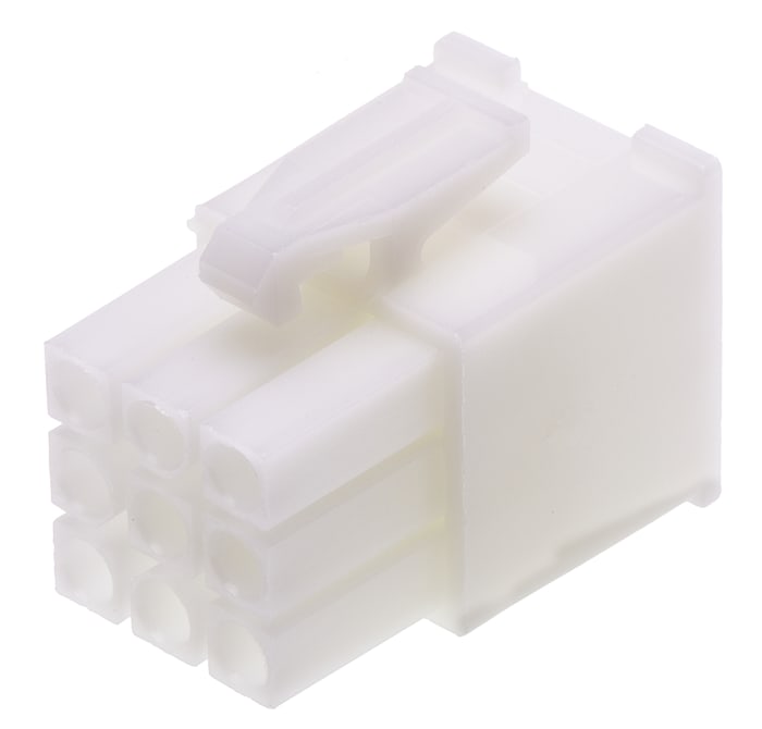 TE Connectivity, Mini-Universal MATE-N-LOK Male Connector Housing, 4.2mm Pitch, 9 Way, 3 Row