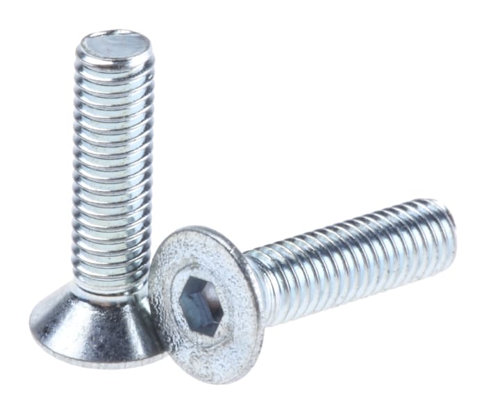 Vis 6 pans À tête fraisée hexagonale, M3 x 12mm, en Acier