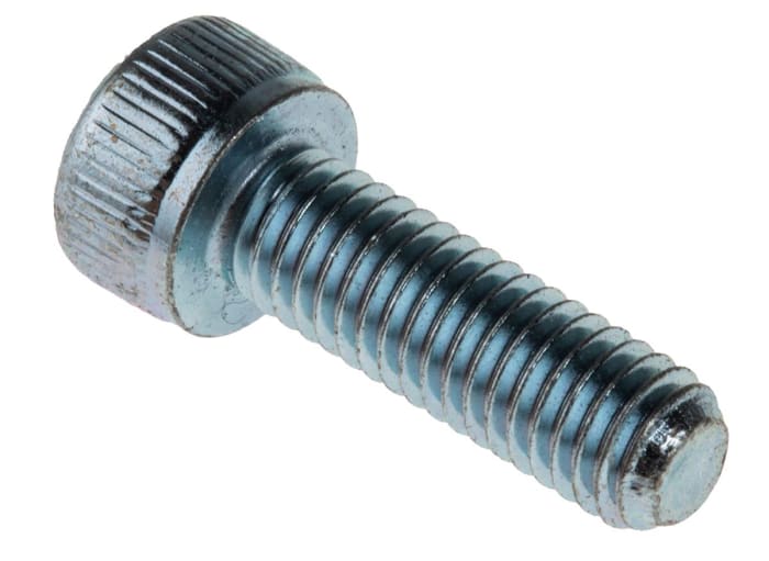 RS PRO Bright Zinc Plated Steel Hex Socket Cap Screw, DIN 912, M5 x 16mm
