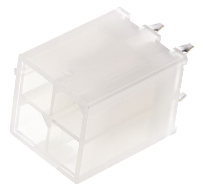 Molex Mini-Fit Jr. Series Straight Through Hole PCB Header, 4 Contact(s), 4.2mm Pitch, 2 Row(s), Shrouded