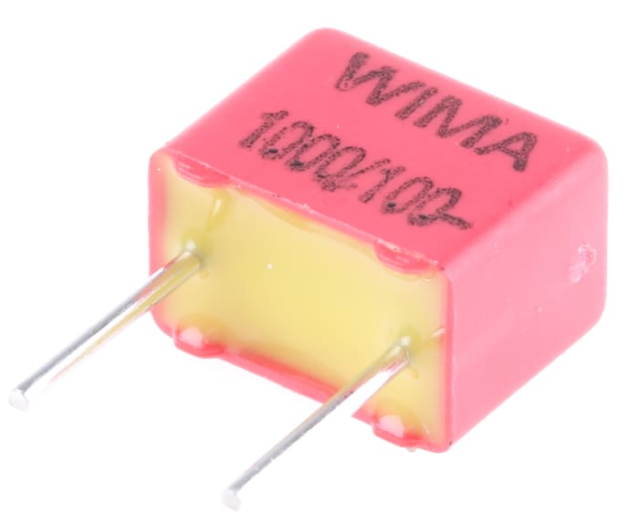WIMA FKP2 Polypropylene Film Capacitor, 63 V ac, 100 V dc, ±5%, 1nF, Through Hole